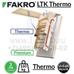 Чердачная лестница с утепленным люком Fakro LTK Thermo 600*1300*2800